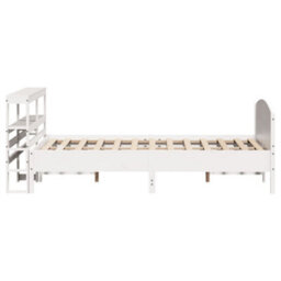 Berkfield Bed Frame Without Mattress White 150X200 Cm King Size Solid Wood Pine - thumbnail 5