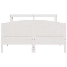Berkfield Bed Frame Without Mattress White 150X200 Cm King Size Solid Wood Pine - thumbnail 4
