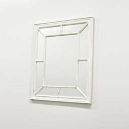Deenz Antique White Window Mirror Stylish Decor Wall Hallway Rustic 60X76Cm
