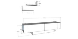 "Decorotika Matera Tv Stand For Tvs Up To 60"" With 2 Wall Shelves" - thumbnail 4