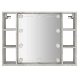 Berkfield Mirror Cabinet With Led Concrete Grey 76X15X55 Cm - thumbnail 7