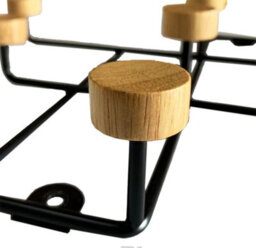 Aspect Furniture Wall Mounted Coat Rack /hanger,10 Wooden Hooks - thumbnail 4
