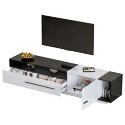 High Gloss Tv Stand With 2 Closed Storage Compartments, 1 Door And 1 Drawer - thumbnail 7