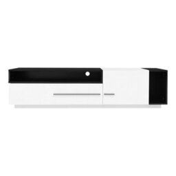 High Gloss Tv Stand With 2 Closed Storage Compartments, 1 Door And 1 Drawer - thumbnail 8