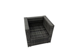 Fimous Outdoor Pe Rattan Sofa Set With Dining Table Patio Garden Furniture Sets With Chair 2 Small Stool Dark Grey Mixed - thumbnail 7