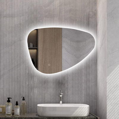 Kai Bathrooms Eva Steam-Free Colour Changing Dimming Frameless Mirror - 550mm X 800mm Wall Mounted Mirror