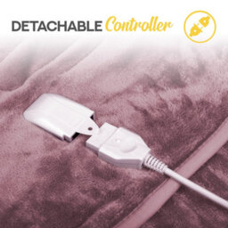 Monhouse Heated Throw - Electric Blanket - Digital Controller - 9Hr Timer, 9 Heat Settings - Single 130X160Cm - Pink - thumbnail 5