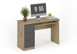 Computer Desk Shefa Line Cina Graphite & Artisan Oak - thumbnail 5