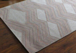 Aspect Furniture Chevron Patterned Rug-Jagged Red & Orange Zigzags On Cream Background,160X230Cm - thumbnail 2