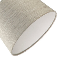 Happy Homewares Silver Grey Jacquard Cotton Drum Lamp Shade For Lamp Base Or Pendant - thumbnail 3