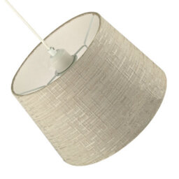 Happy Homewares Silver Grey Jacquard Cotton Drum Lamp Shade For Lamp Base Or Pendant - thumbnail 4