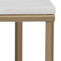 Wyld Haus Vodskov 120Cm Coffee Table With White Marble Top And Brass Crossed Base - thumbnail 6