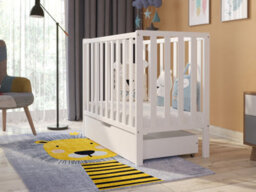 Love For Sleep Paris Space Saver Cot 100X50Cm With Drawer & Microfiber Quilted Mattress - thumbnail 4