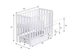 Love For Sleep Paris Space Saver Cot 100X50Cm With Drawer & Microfiber Quilted Mattress - thumbnail 6