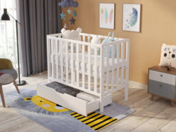 Love For Sleep Paris Space Saver Cot 100X50Cm With Drawer & Microfiber Quilted Mattress - thumbnail 3