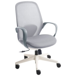 Wyld and Coco Zenith Office Chair, Grey Mesh With Armrests And Tilt Backrest - Ergonomic Compact Office Chair - thumbnail 5