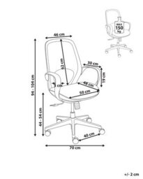 Wyld and Coco Zenith Office Chair, Grey Mesh With Armrests And Tilt Backrest - Ergonomic Compact Office Chair - thumbnail 4