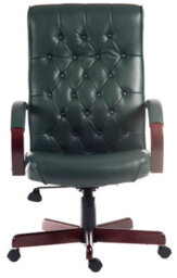 Teknik Warwick Bonded Leather Faced Reclining Executive Office Swivel Chair Green - thumbnail 2