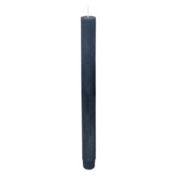 Spaas Rustic Unscented Dinner Candle 25Cm - Dark Blue - thumbnail 2