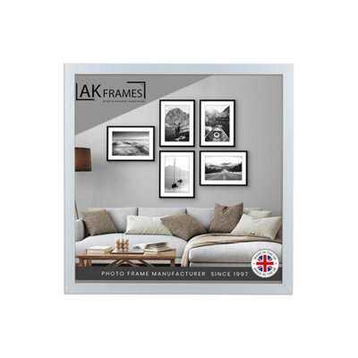 "AK Frames Sleek 22X22"" Silver Thin Modern Picture Frame - Slim And Design For Posters, Prints And Photos - Elegant Wall Frame Decor" - image 1