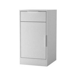 White Office Under Desk Storage Cabinet With 1 Drawer & 1 Door End Side Bedside Table - thumbnail 5