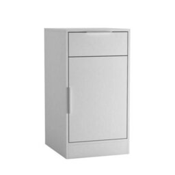White Office Under Desk Storage Cabinet With 1 Drawer & 1 Door End Side Bedside Table - thumbnail 4