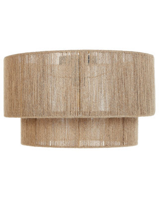 Wyld And Coco Boholuxe Ceiling Lamp Natural Jute Shade With Black Iron Base, Adjustable Pendant Light For Living Room - image 1