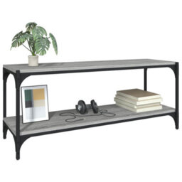 Vidaxl Tv Cabinet Grey Sonoma 100X33X41 Cm Engineered Wood And Steel - thumbnail 4