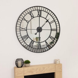 Charles Bentley Windermere Indoor Outdoor Mirrored Skeleton Wall Clock 90Cm - thumbnail 1