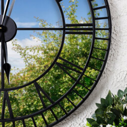 Charles Bentley Windermere Indoor Outdoor Mirrored Skeleton Wall Clock 90Cm - thumbnail 4