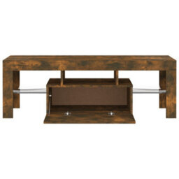 Walplus Tv Cabinet With Led Lights Smoked Oak 120X35X40 Cm - thumbnail 5