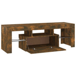 Walplus Tv Cabinet With Led Lights Smoked Oak 120X35X40 Cm - thumbnail 4