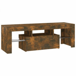 Walplus Tv Cabinet With Led Lights Smoked Oak 120X35X40 Cm - thumbnail 3