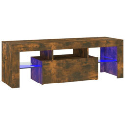 Walplus Tv Cabinet With Led Lights Smoked Oak 120X35X40 Cm - thumbnail 2