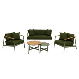 Home Detail Porta Green Aluminium Garden Conversation Set With Green Cushions - thumbnail 4