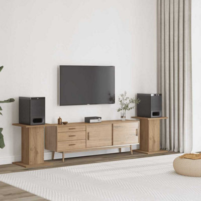 Walplus Speaker Stands 2 Pcs Artisian Oak 30X30X40 Cm Engineered Wood - image 1