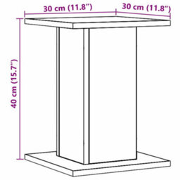 Walplus Speaker Stands 2 Pcs Artisian Oak 30X30X40 Cm Engineered Wood - thumbnail 9