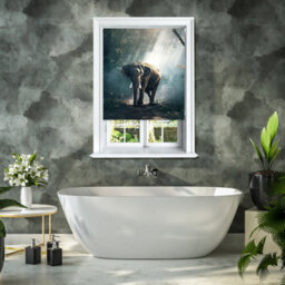 Lister Cartwright Photographic Blackout Roller Blinds For Bedroom Windows - (90 X 140 Cm) - Elephant - thumbnail 5