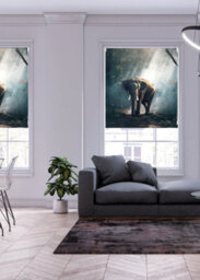 Lister Cartwright Photographic Blackout Roller Blinds For Bedroom Windows - (90 X 140 Cm) - Elephant - thumbnail 2