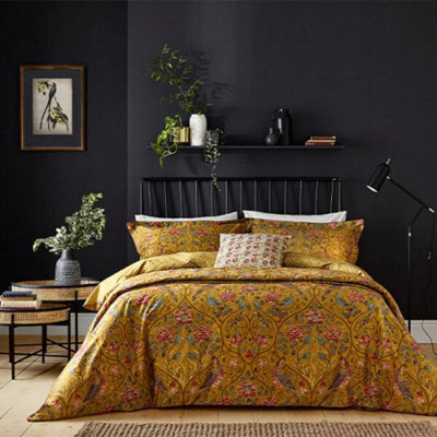 Morris & Co Seasons By May Super King Size Duvet Cover Set Saffron