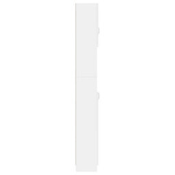Berkfield Sturdy Bathroom Cabinet White 32X25.5X190 Cm Engineered Wood - thumbnail 7