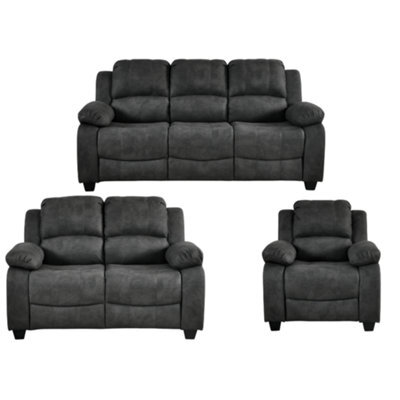 Furniture Instore Chesterfield Blue Leather Antique 3+2+1 Seater Sofa Set - image 1