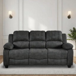 Furniture Instore Chesterfield Blue Leather Antique 3+2+1 Seater Sofa Set - thumbnail 2