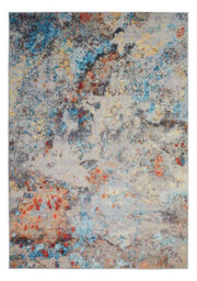 Light Multicolour Abstract Polyester Modern Living Room, Bedroom Rug - 120Cm X 180Cm - thumbnail 3