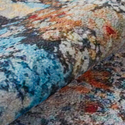 Light Multicolour Abstract Polyester Modern Living Room, Bedroom Rug - 120Cm X 180Cm - thumbnail 2