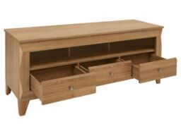 Arte Bergen 156 Cm Tv Unit 3 Drawers Open Shelf Golden Sibiu Larch - thumbnail 4