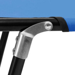 Berkfield Folding Sun Lounger Blue Steel - thumbnail 8