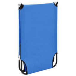 Berkfield Folding Sun Lounger Blue Steel - thumbnail 6