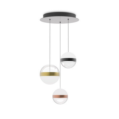 Ideal Lux Luminosa Galaxy Led 3 Light Cluster Pendant Ceiling Light White 3000K