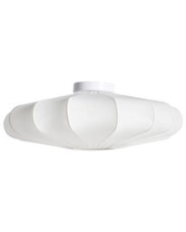 Wyld And Coco Nordiclux Pendant Lamp White Fabric Shade Iron Base Scandi Style - 50 X 19 Cm - thumbnail 3